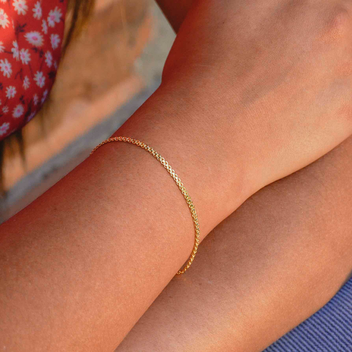 Pulsera Tejido Chino 2mm 18cms