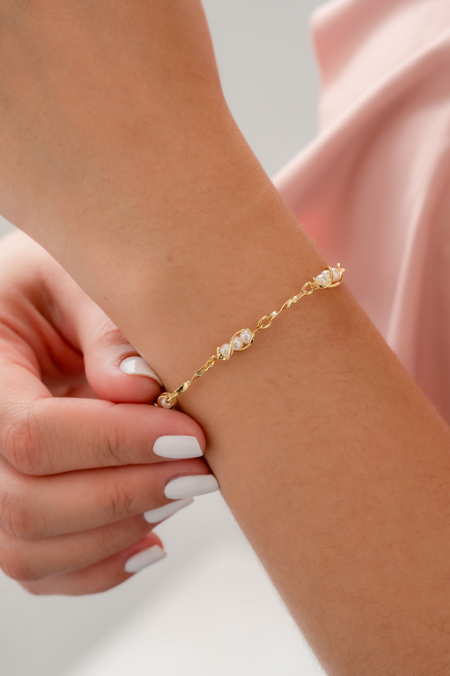 Pulsera Perla 16cms + Extensor
