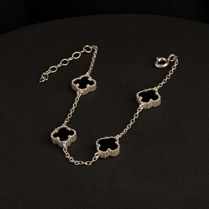 Pulsera Clover Black 4H 10mm 17cms + Extensor