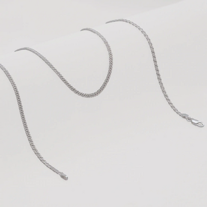 Cadena Cubana Cruzada 2,4mm 65cms