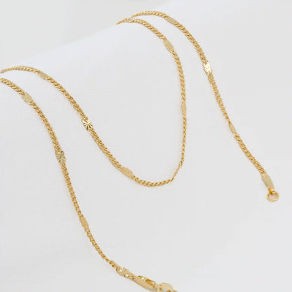 Cadena Cubana con Destellos Punteras 45cms