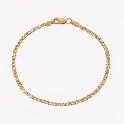 Pulsera Cubana Cruzada 2,4 mm 19.5cms (Hombre)