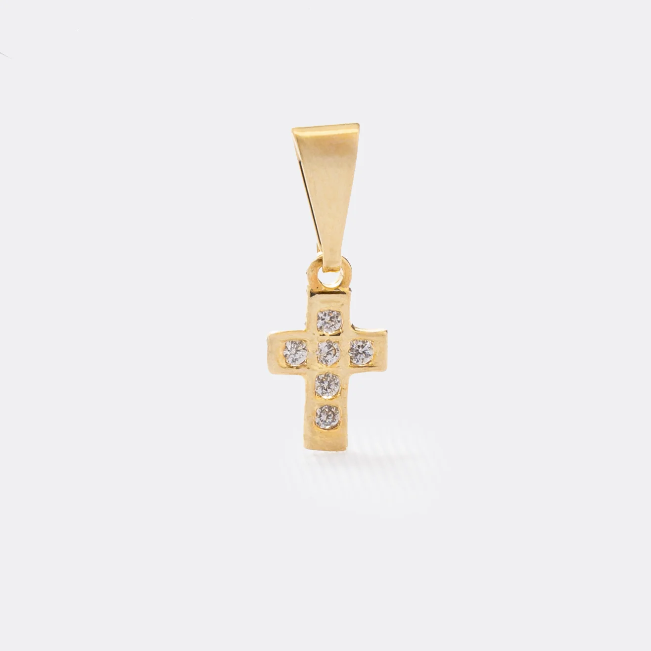 Dije Mini Cruz Con Circonias