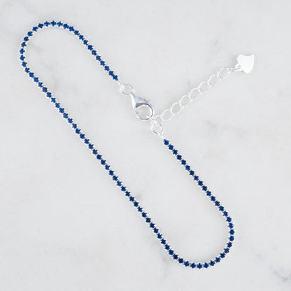 Pulsera Tennis Topacio 2mm - 17 cms