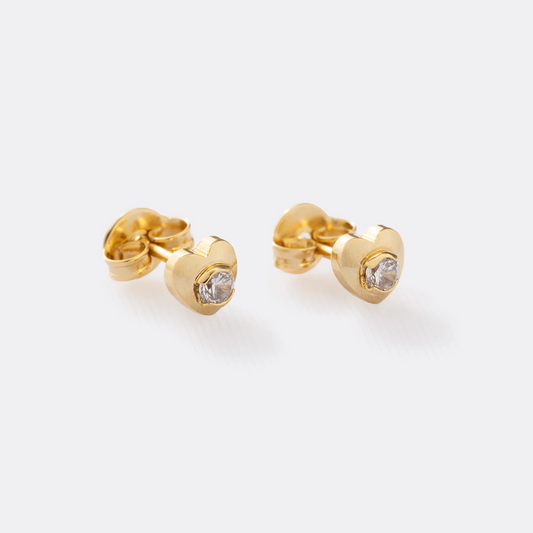 Arete Corazón Mini Circonia