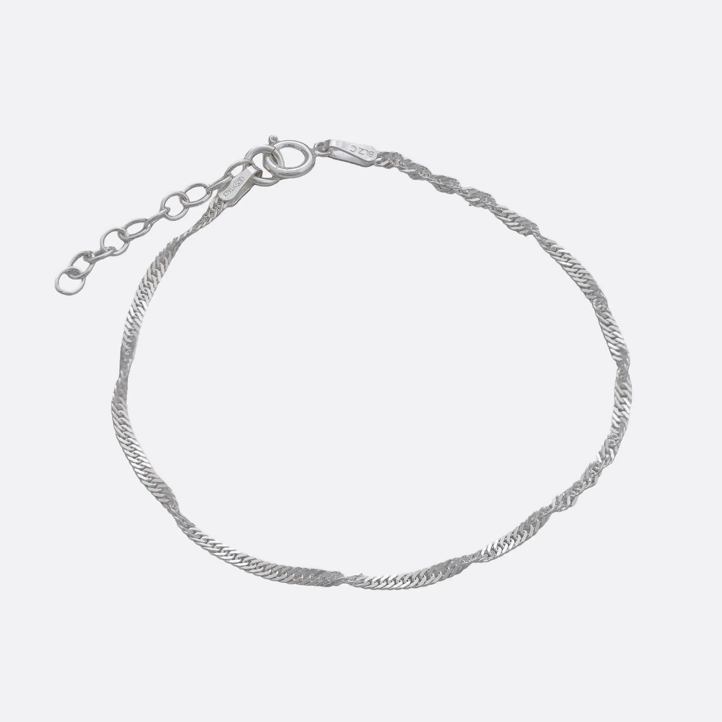 Pulsera Singapur 1,7mm 16cms + Extensor