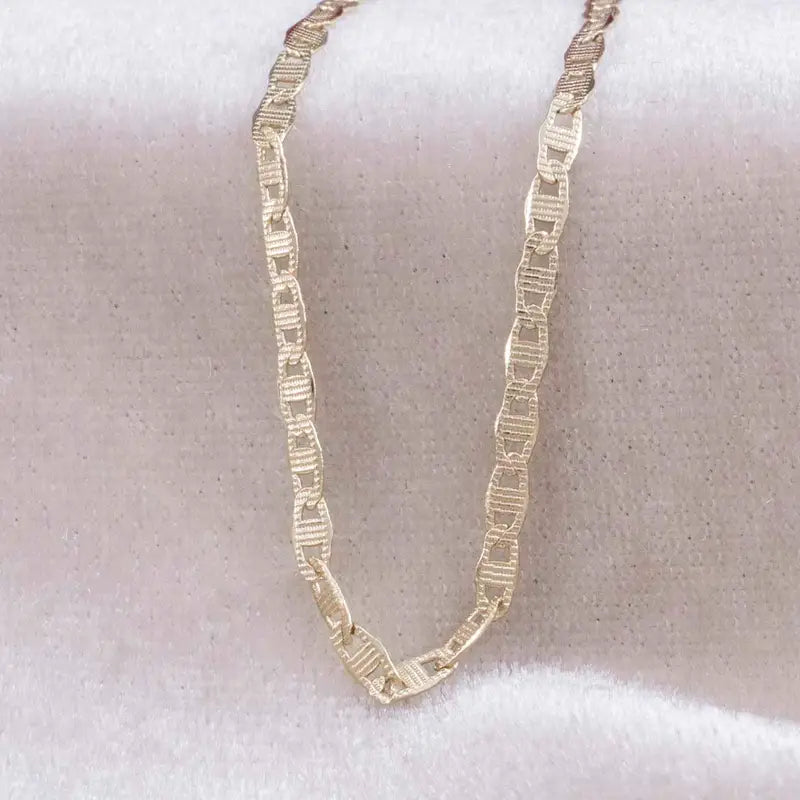 Cadena Escalera Tallada 2mm - 60cm
