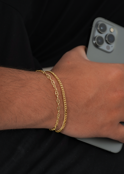 Pulsera Cubana Plana 20cms